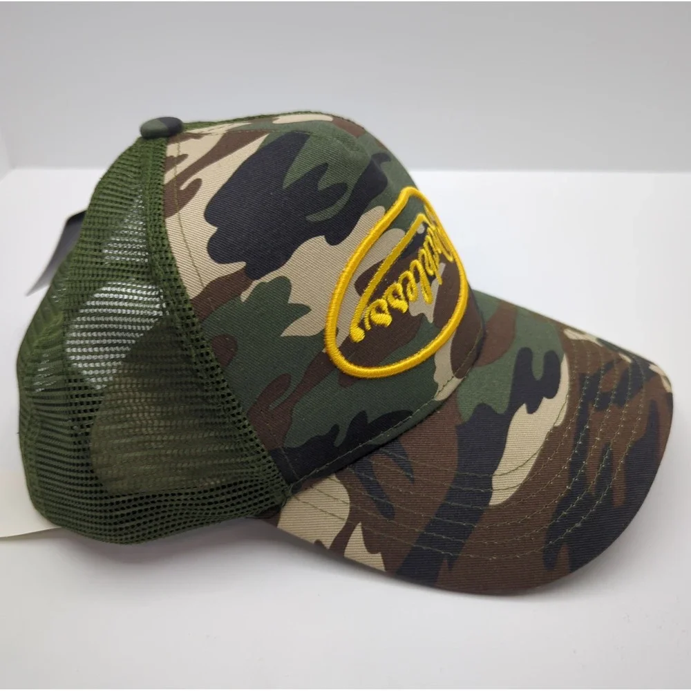 Young & Reckless Camo Trucker Hat Mens Green Camouflage Snapback Mesh Cap Logo